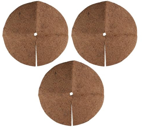 BagLEv Coconut Mulching Discs Coconut Plant Protection Coconut Fibre Mat Flower Pot,Coco Fibre Mat,Frost Protection Mat Pack, OwnGrown Plant Mat (60CM)
