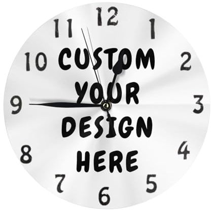 Orologio con Foto Personalizzato Rotondo Personalizzato con Testo Fotografico Orologio Rotondo Personalizzato Orologio da Parete Personalizzato Regalo per Famiglia Natale Matrimonio San Valentino Comp