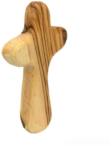 Vokowin Wooden Cross - Holy Cross Tabletop Cross with Base Standing Catholic Wall Cross for Home Decor Christmas Party (K423-1)