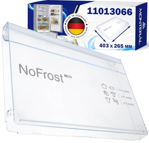 Frontabdeckung für Schublade für Gefrierschrank und den Kühlschrank mit Gefrierfach 403x265 mm mit Originalcode 11013066 00744752 744752 für Bosch - MADE IN GERMANY - Garantie 10 Jahre - MONTERAL