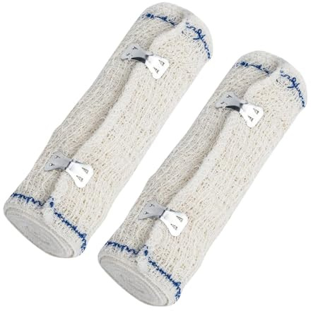 Venda Elastica, 2PCS 15 cm x 4.5 m Lavables y Reutilizables Venda Elastica, Venda de Crepe Transpirable, para Piernas/Tobillos/Brazos/Muñecas (Sin Autoadhesión)