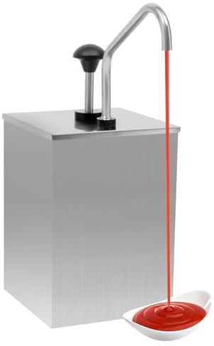 4L Sauce Dispenser Condiment Soy Ketchup Mustard Dispenser Pump Bucket Stainless,Used For Buffet Equipment, Fast Food Equipment, Baking Equipment