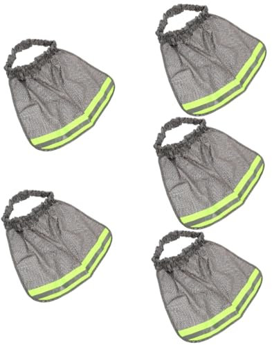 DOITOOL 5pièces Visière Réfléchissante pour Casque De Construction Solaire Neck Shield Chapeau Respirant pour Travailleurs Extérieur