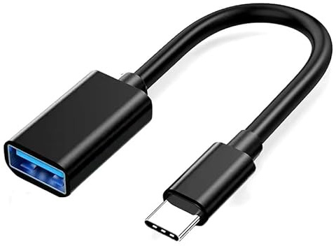 TECHZOCO Cable USB 3.0 3A Tipo C Macho - USB A Hembra, Cable USB-C a USB-A OTG, Cable Adaptador USB Tipo C a USB 3.0 Hembra, Cable OTG USB C, para Dispositivos hasta 15 W, Velocidad 5 Gbit/s, 20 cm