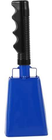 VINTORKY Kuhglocke Handglocke Metall mit Griff Lärmmacher für Sportveranstaltungen Fußballspiele Schule Bauernhof Hochzeit Konzerte Lauter Geräuschmacher Tragbar und Robust mit PVC Griff