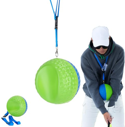 HoldOneLight Portable Golf Swing Trainer Ball, Posture & Motion Correction Aid, Includes Carry Rope for Easy Transport, Ideal for Beginners