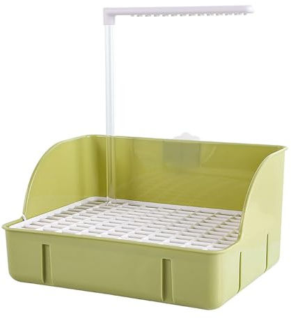 Generisch Automatische Vogeldusche mit Wasserzirkulation | Spritzwassergeschützte Wellensittich Badewanne für Käfig | PP-Material & Einfache Montage für Nymphensittiche/Pfingstrosen (Grün)
