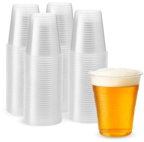 CHEFZOCO Vasos Plástico Desechables, vasos para fiestas, vasos para cumpleaños, Litrona, Maceta litrona, Apto para bebidas calientes y frias, Capacidad 1000 cc, Pack 50 vasos.
