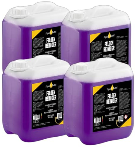 Liquid Outlet Felgenreiniger 4x 5L – Hochkonzentrierter Alufelgen Reiniger für Auto & Motorrad – Starker Felgenreiniger Alufelgen gegen Bremsstaub, Flugrost & Kalk – Made in Germany