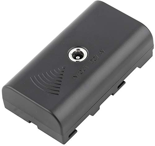 BAFOVY Adaptador de Batería Ficticia de Alimentación de CA para NP-F550, Fuente de Alimentación Externa de Diseño Ligero y Resistente para Luz de Relleno de Vídeo