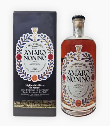 Amaro Nonino Quintessentia 70cl – Amaro Artigianale Italiano con Erbe e Spezie Naturali – Distillato da Grappa Friulana – Gusto Ricco, Equilibrato e Raffinato – Made in Italy Premium