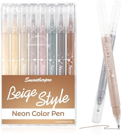 SMOOTHERPRO Hautfarben Stifte Beige Acryl-Gelstifte Rollerball Gelschreiber | Mittlere 1,0 mm Spitze, Stifte für Kunstzeichnungen, Skizzen, Scrapbooks, Illustrationen, Notizen, und Bullet Journal