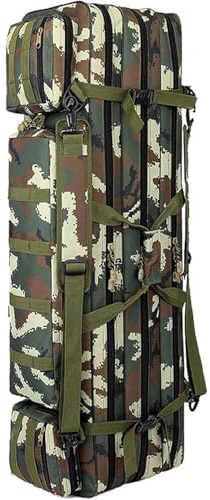 LSWKG Bolsa táctica para Rifle, Fundas De Rifle para 2 Rifles Y 2 Pistolas,para Rifle para Caza Campo De Tiro,Bolsa para Armas Largas De Estilo Militar,Articulos De Caza Camouflage A,120cm