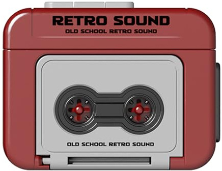 Porte-clés Enregistreur Cassette Vintage - Mini Magnétophone à Message Vocal pour Cadeau Couple | Déco Rétro pour Clés, Sac à Dos, Téléphone, Bagagerie