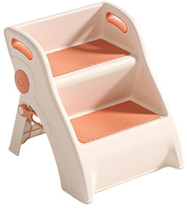 Sgabello Portatile A 2 Gradini - Scaletta Pieghevole Per Bambini, Piattaforma Resistente Antiscivolo, Aiutante Leggero, Strumento Sicuro Per Gradini Per Aula, Camera Da, Cucina | Sgabello Portat