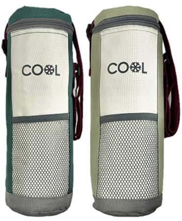 Kühltasche für Flaschen bis 1,5 Liter, Flaschenkühltasche, Größe 12 x 32 cm, Kühlbox, Kühlbeutel, mit verstellbarem Schultergurt 2er Set ideal für unterwegs (2er Set)