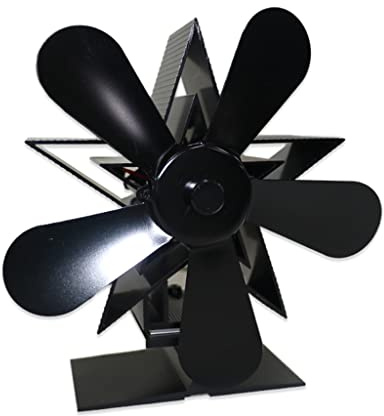 5-Blade Stove Fan Aluminum Alloy Replacement Heat Powered No Battery Needed Wood Stove Replacement Heat Powered Non Electric