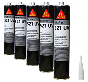 Colla sigillante ibrida UV Sikaflex 521 SIKA - Nero - 300ml - Venduta entro il 5