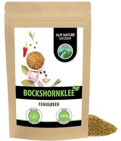 Alpi Nature Fenugreek Seed 1kg 2.2 lb, Whole Raw Methi Seeds, Whole Fenugreek Seeds for Cooking