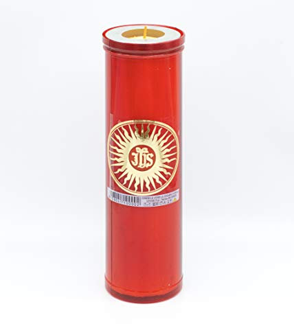 Ceri VOTIVI Super - 20 Pezzi - Durata 7 Giorni - LUMINI (Rosso), Arancio