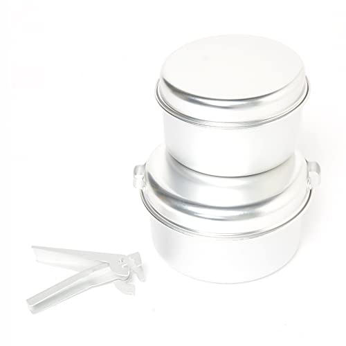 Eurohike 2 Person Cook Set, Lightweight Stackable Cookset for 2 People, Ideal for Backpacking, Camping and Expeditions, Camping Cookware, Camping Equipment