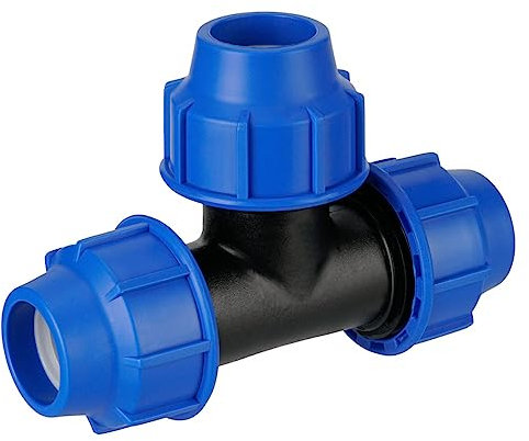 REKUBIK PE T-Stück Klemmverbindung Kupplung Größe 32mm x 32mm x 32mm