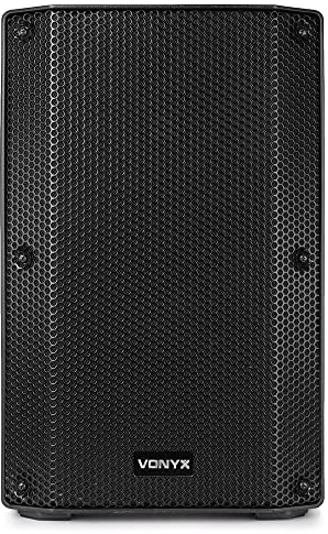Vonyx VSA10P 10 Passive PA Speaker 500W, Lightweight ABS Loudspeaker with 2-Way Crossover, Stage Monitor Design, 1 High-Compression Tweeter, 8 Ohm Impedance for DJs Bands Clubs Venues