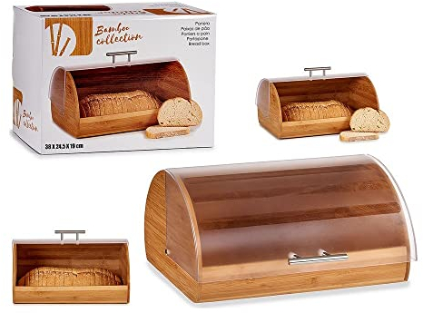 DKD Home Decor Panera Plástico Bambú Natural (24,5 x 19 x 38 cm)