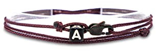 Made by Nami Bracciale casual da surfista personalizzato con lettera – Donna Uomo Ragazza Coppia Bracciale Personalizzato – Amicizia Bracciale Regalo – Impermeabile & Regolabile, K, Cotone