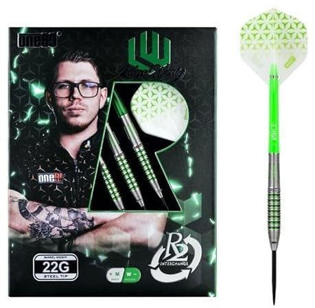 ONE80 Steel Darts Revolution R2 Interchange Lukas Wenig V2 VHD 90% Tungsten 2,35 mm Point Steeltip Dart Steeldart