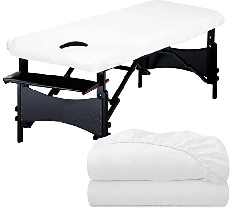 eqivei 2 stycken oljeresistenta överdrag för massagesäng med hål, PU-överdrag, tvättfiberlakan, dra-på-överdrag för sminkbord