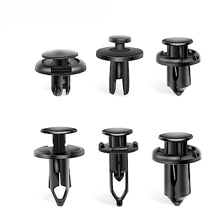 Auto Befestigung Clips Stück Universal Befestigung Clips Auto Stoßstangen Kunststoff Nieten Karosserie Push Pin Rivet Fasteners Verschluss Fender Stoßfänger Black