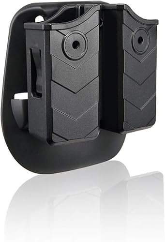 efluky Magazintasche Universal Magazin Holster Pistole Clip Passt für Walther P99/HK/CZ/Glock 17 19/Sig Sauer/9mm Softair Magazin Holster, Einstellbar Paddle 60°