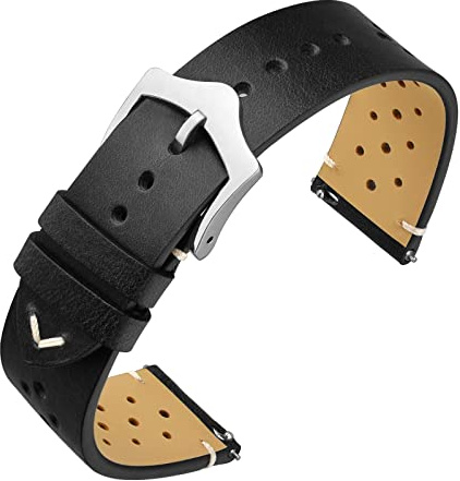 ANNEFIT Vintage Leder Uhrenarmband, Schnellverschluss Ersatzband 18mm 19mm 20mm 22mm für Herren Damen