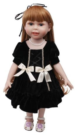 NIXNUT Doll Clothes Long Vintage Dress with Bow Princess Clothing for American Girl Doll 18-inch