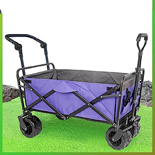 CCYENG Trolley Handwagen Klappbarer Gartenwagen Karren Strand Shopping Campingwagen Outdoor Utility Wagon Trolley