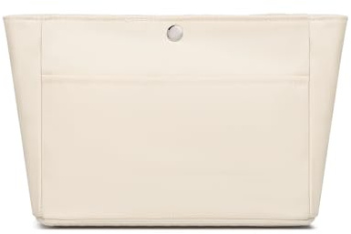 YONBEN Sac de rangement imperméable léger en nylon de grande capacité, Nylon/blanc crème