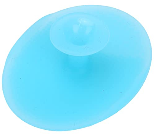 Silicone Body Scrubber, Soft Facial Cleansing Brush Face Scrubber Handheld Face Brush Exfoliator Baby Bath Brush for 1-12 Monthes Baby (Nude Blue)