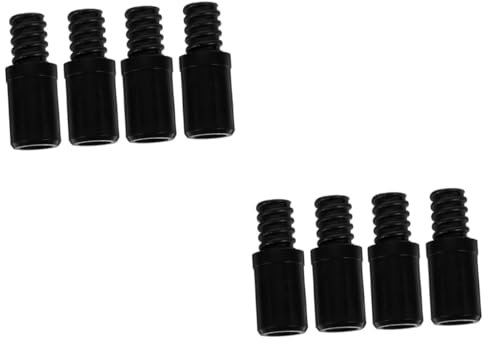 minkissy 2 Sätze Wischkopf Kunststoffgriff Zwirn Bürstengriffadapter Rankstab Metall Gewinde Adapter Stangenadapter Für Besen Besenstiel Mit Gewindeende Stecker Plastik Black 4 Stück * 2