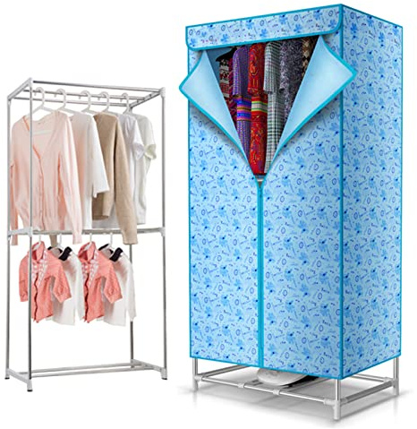 Tendedero eléctrico con armario de secado al aire caliente, armario de secado de ropa con calefacción para secado rápido, tecnología de ventilador de aire caliente (color: 900 W tamaño de impresión: