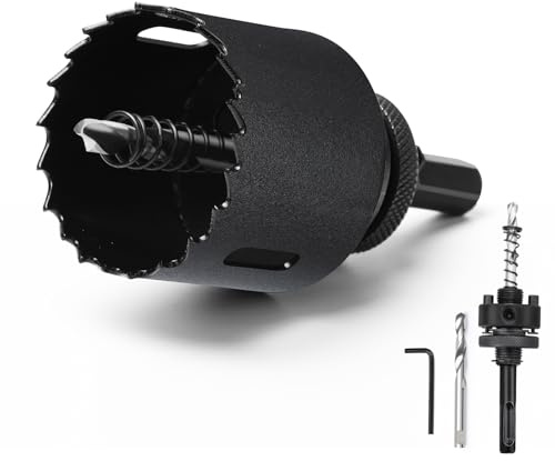 Lochsäge 53mm,Bi-Metall Bohrkrone set für Holz,Sechskant,SDS plus Schaft | Für Rigips, Dünne Metalle, Kunststoffe, Lochsägen Set