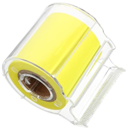 SEWACC Rouleau Autocollant de Mémo Réutilisable Jaune en Papier et Abs pour Note Mémo Ménagère Pratique à Domicile Retrait Facile