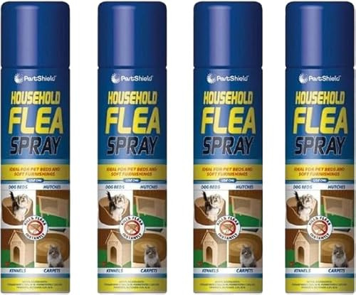 MIXEL Flea Spray, Tick And Flea Repellent Spray For Dogs And Cat, Dual Action Formula, Long-Lasting Effectiveness, Comprehensive Protection, (PACK OF 4, 200ml)