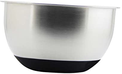 KICHOUSE Ciotola Per Mescolare in Acciaio Inossidabile Profonda Contenitorper Sbattere Uova Per Frutta Con in Silicone Antiscivolo Per Cucina e Ristorante Diametro