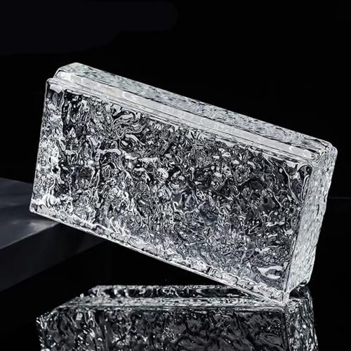 7,8 * 3,9 * 1,9 Zoll große Glasbausteine, mehrere Farben erhältlich, transparente Vollglasbausteine, dekorative Trennwände, verwendet für Raumteiler, Gebäudedekoration, Bars, Hotels(A)
