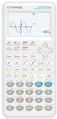 Graphing Scientific Calculator with 20 Built-in Graphs, 360+ Functions – Fraction Display, Statistical Analysis & Multi-Mode Operation for Advanced Courses, High School or College