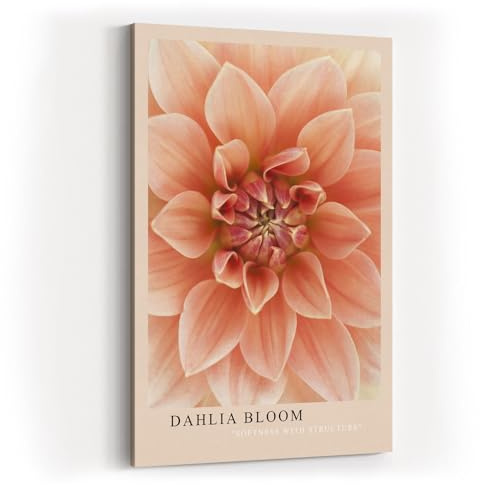 Paul Sinus Tableau mural 60 x 90 cm Motif dahlia Bloom Fleur Macro Rose Structure Nature Plante Détail