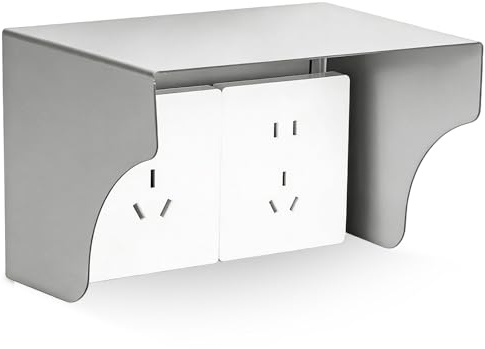 Cache-prise en acier inoxydable, cache prise pour sonnette, cacheprise extérieur étanche 245 mm, cacheprise pour prises intérieures et extérieures, jardin, cuisine