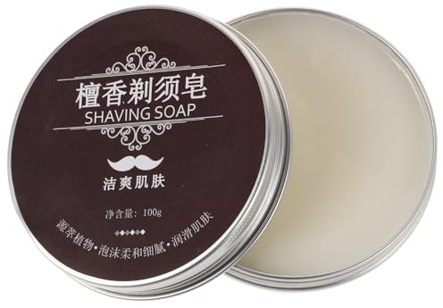 LALADEFIEE Jabón de Afeitar para Hombres Espuma Nutritiva y Humectante, Bálsamo Multifuncional Color Café Adecuado para Afeitados y Cortes de Cabello