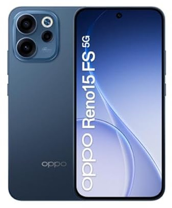 OPPO Reno15 FS 5G AI Smartphone, Tripla fotocamera 50+8+2MP, Selfie 50MP, Display 6.57 120HZ AMOLED FHD+, 6500mAh, RAM 8GB(Esp2GB/4GB/8GB)+ROM 512GB [Versione Italia], Twilight Black